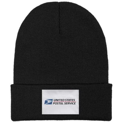 Skullies & Beanies Adult Stretchy Solid Color Knit Beanies Hats USPS-United-States-Postal-Service-Logo-Headwear for Mens Wome...