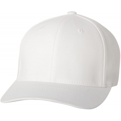 Baseball Caps Brushed Cotton Twill Mid Profile Velcro Cap - White - CO11H6C2YNN $11.78