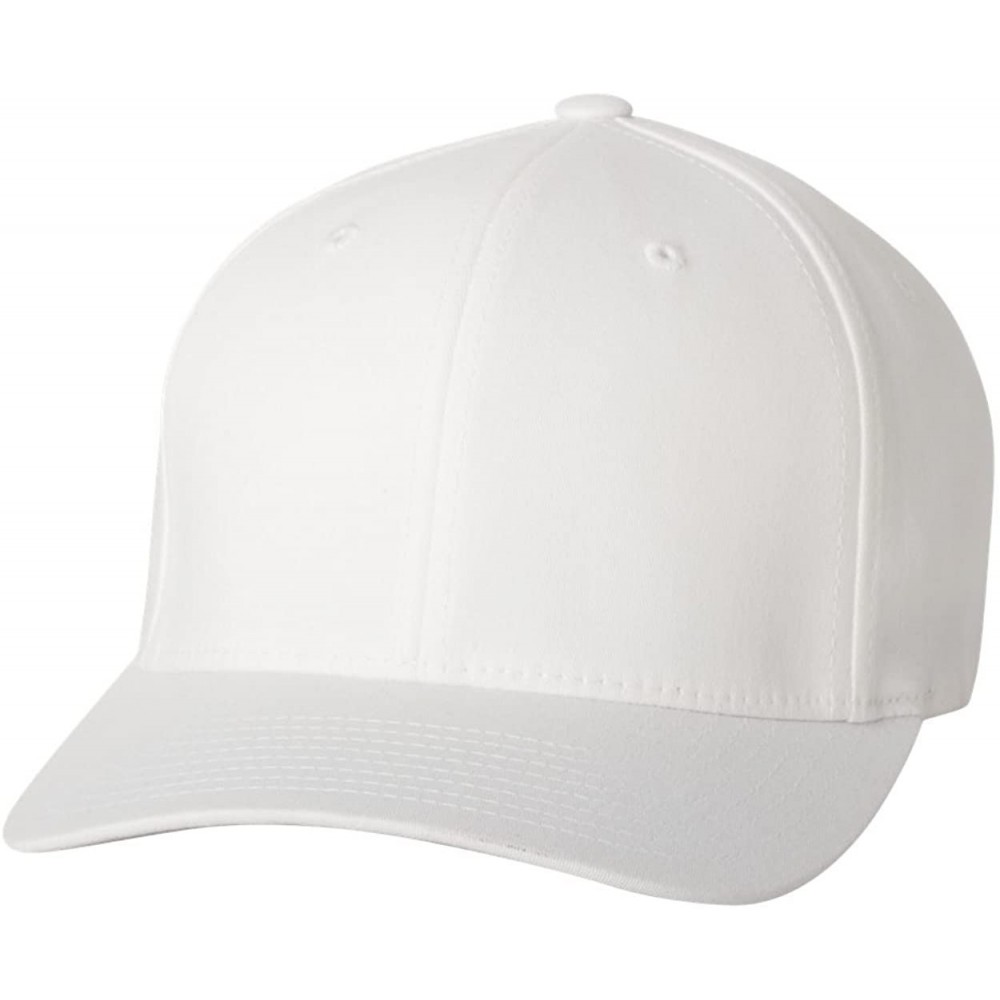 Baseball Caps Brushed Cotton Twill Mid Profile Velcro Cap - White - CO11H6C2YNN $11.78