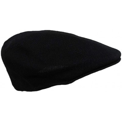 Newsboy Caps Mens Black Knitted Golf Gatsby Ascot Newsboy Cap - CP11JDO8N7X $8.54