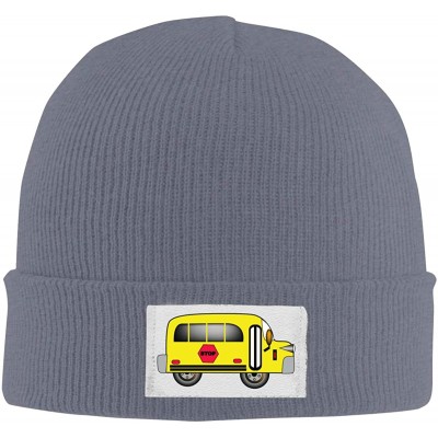 Skullies & Beanies Slouchy Hats Knitted Cap for Men Mountain Bike Race - School Bus Cartoon /Deep Heather - C51933KMU4H $14.33