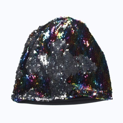 Berets Fashion Women Wraps Sequins Knit Crochet Ski Hat Braided Turban Headdress Cap - Multicolored - C418I8OHSKU $9.77