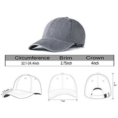 Baseball Caps Men Women Plain Cotton Adjustable Washed Twill Low Profile Baseball Cap Hat(A1008) - Grey and Khaki - C218S8LRE...