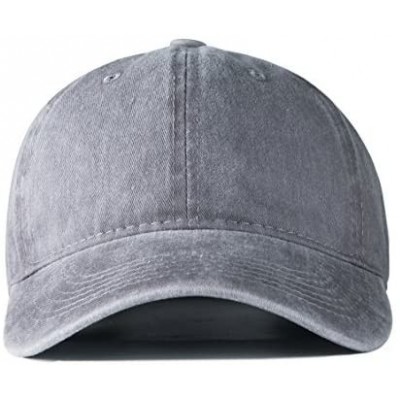 Baseball Caps Men Women Plain Cotton Adjustable Washed Twill Low Profile Baseball Cap Hat(A1008) - Grey and Khaki - C218S8LRE...