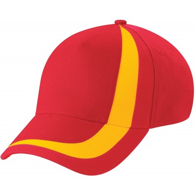 Baseball Caps World Flags Nations GB Baseball Cap/Headwear - Flag Red/Flag Yellow - CF11E5O5PVN $10.99