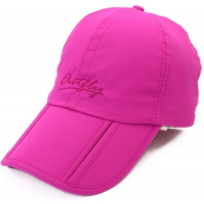 Baseball Caps Foldable Baseball Cap Summer Running Cap for Men and Women Gift Hat Storage Bag - Rose - CH18N7XO6GM $14.02