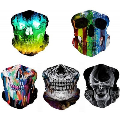 Balaclavas 5 Packs Face Bandanas Multifunctional Magic Scarf Outdoor Headwear Bandana - Mix 9 - CW197ADAQ2K $19.84