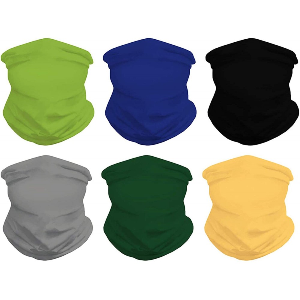 Balaclavas 5 Pack Unisex Sun UV Protection Anti Dust Neck Gaiter Mask Face Cover Bandana - 6 Pack-i - CF199OD0INA $28.41