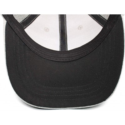 Baseball Caps Mens Womens Printing Adjustable Meshback Hat - Grey-1 - C218N9RHIGQ $19.29
