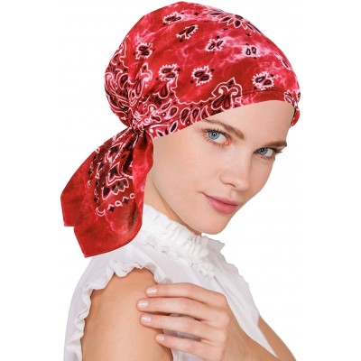 Skullies & Beanies Paisley Bandana Scarf Pre Tied Cotton Chemo Hat Beanie Turban Headwear for Cancer - CH18Q8T7S93 $15.21