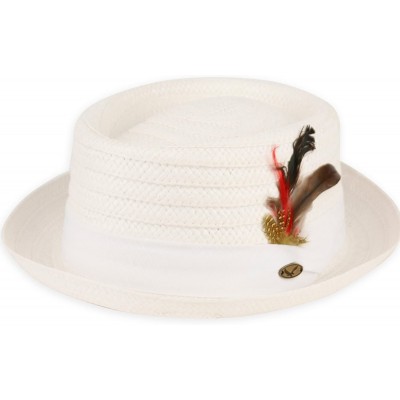 Fedoras Runing Big Size Classic Fedora Up-Brim Cuban Style Fedora Hat - White - C212F9D5NSN $12.79