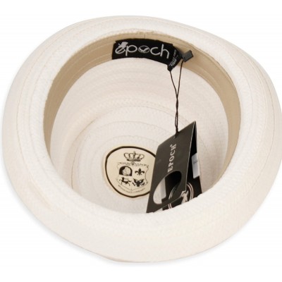 Fedoras Runing Big Size Classic Fedora Up-Brim Cuban Style Fedora Hat - White - C212F9D5NSN $12.79