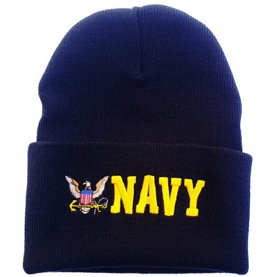 Skullies & Beanies Black United States Navy Cuffed Beanie Hat Cap Toboggan New Gift Military WCAP011 - CB18KZT6SGS $20.58