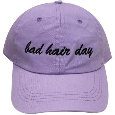 Baseball Caps Bad Hair Day Cotton Baseball Caps - Lilac - C2182XNWM0X $13.10