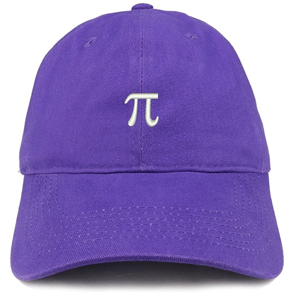 Baseball Caps Pie Math Symbol Small Embroidered Cotton Dad Hat - Purple - CH18GCDSTU8 $19.59