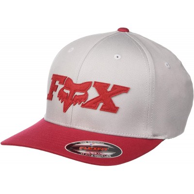 Baseball Caps Men's Dun Flexfit Hat - Grey/Red - CB18DIA8MA2 $27.60