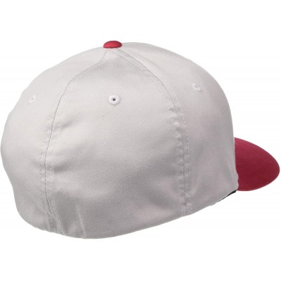 Baseball Caps Men's Dun Flexfit Hat - Grey/Red - CB18DIA8MA2 $27.60