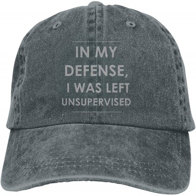 Baseball Caps in My Defense- I was Left Unsupervised Unisex Adjustable Baseball Caps Denim Hats Cowboy Sport Outdoor - C418IU...