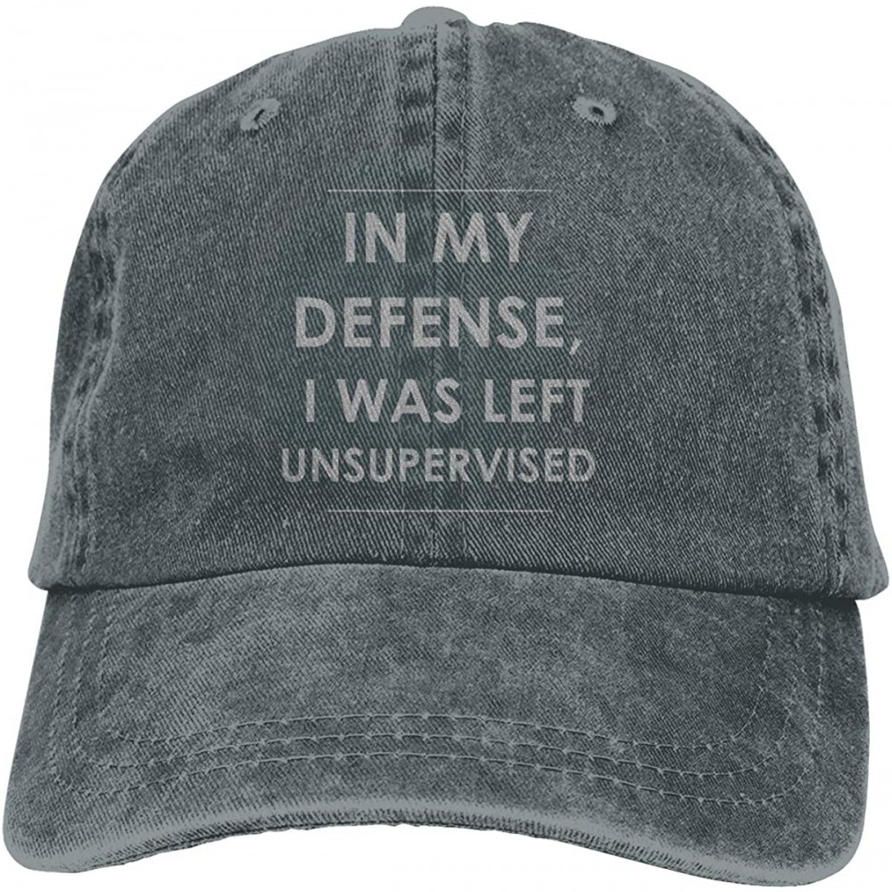 Baseball Caps in My Defense- I was Left Unsupervised Unisex Adjustable Baseball Caps Denim Hats Cowboy Sport Outdoor - C418IU...