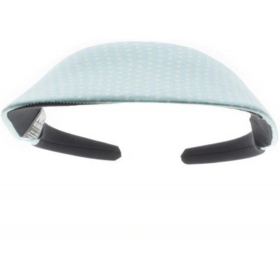 Visors Original Size Print Sport Sun Visor - White Dot on Aqua - CK12E3BET9B $13.44