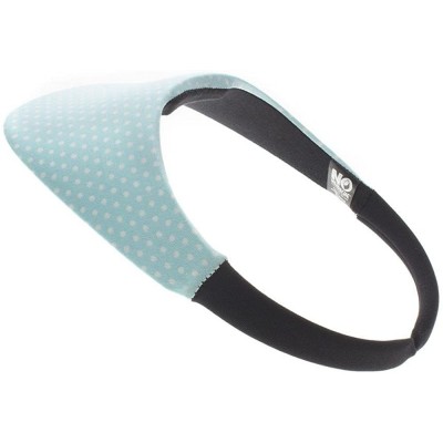 Visors Original Size Print Sport Sun Visor - White Dot on Aqua - CK12E3BET9B $13.44