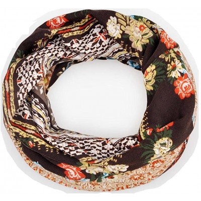 Skullies & Beanies Womens Floral Beanie Hat Chemo Cap Stretch Slouchy Turban Scarf Headwear - Coffee - C1188E286O0 $9.51