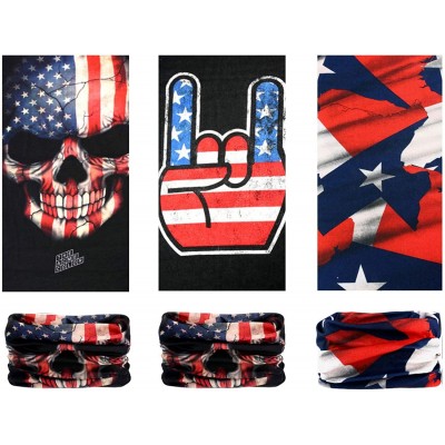 Balaclavas Headwear Headband Bandana Neck Gaiter - Headwrap Balaclava Facemask Seamless for Outdoor - 9pcs-set-american Flag ...