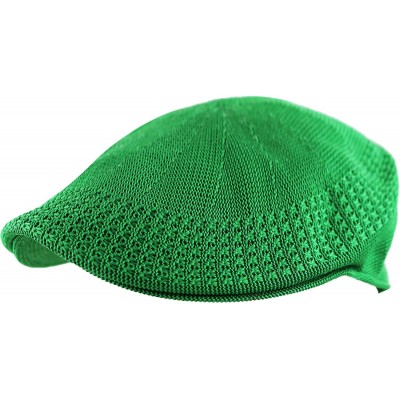 Newsboy Caps Light Weight Classic Mesh Newsboy Ivy Gatsby Cabbie Golf Hat Cap - Kelly Green - C918692GWDS $10.59