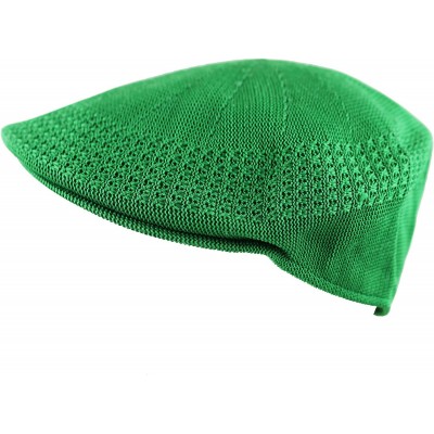 Newsboy Caps Light Weight Classic Mesh Newsboy Ivy Gatsby Cabbie Golf Hat Cap - Kelly Green - C918692GWDS $10.59