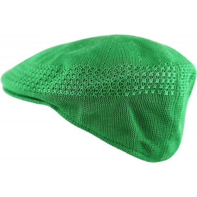 Newsboy Caps Light Weight Classic Mesh Newsboy Ivy Gatsby Cabbie Golf Hat Cap - Kelly Green - C918692GWDS $10.59