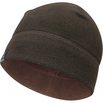 Skullies & Beanies Tactical Fleece Watch Cap Beanie - Skull Cap Fleece Hat - Mens & Women - Deep Brown - CB18Z4ZONCS $12.35