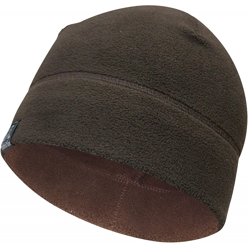 Skullies & Beanies Tactical Fleece Watch Cap Beanie - Skull Cap Fleece Hat - Mens & Women - Deep Brown - CB18Z4ZONCS $12.35