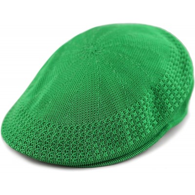 Newsboy Caps Light Weight Classic Mesh Newsboy Ivy Gatsby Cabbie Golf Hat Cap - Kelly Green - C918692GWDS $10.59