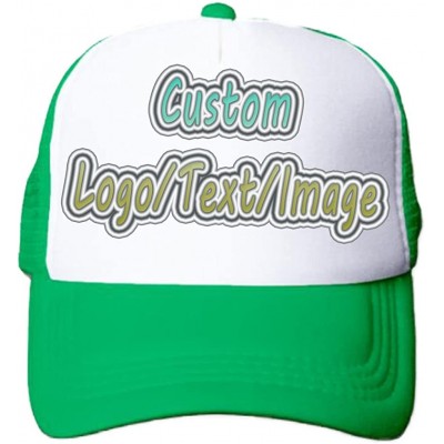 Baseball Caps Custom Ponytail Baseball Cap Personalized Messy Bun Hat Mesh Visor Trucker Hat - Trucker Green - CT18HCXH63R $9.33