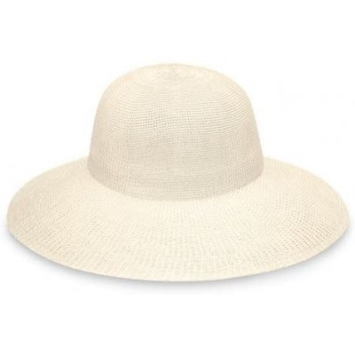 Sun Hats Women's Victoria Diva Sun Hat- Packable Straw Hat - Natural - CB115SDP8AR $32.50