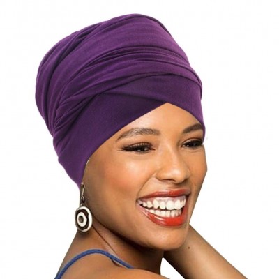 Headbands Easy Wearing African Head Wrap-Long Scarf Turban Shawl Hair Bohemian Headwrap - 01-colour33 - C118YG04ROL $24.63
