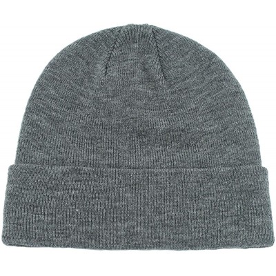 Skullies & Beanies Daily Beanie Hat for Men Winter Hat Cuff Beanie Thick Knit Skull Cap - Dark Gray - CZ18IRSQO7W $9.23