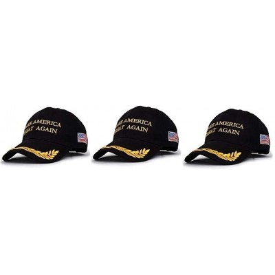 Baseball Caps Make America Great Again Hat [3 Pack]- Donald Trump USA MAGA Cap Adjustable Baseball Hat - Mili Black - CB18R57...