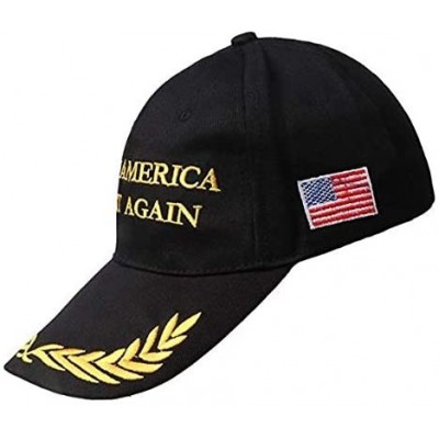 Baseball Caps Make America Great Again Hat [3 Pack]- Donald Trump USA MAGA Cap Adjustable Baseball Hat - Mili Black - CB18R57...