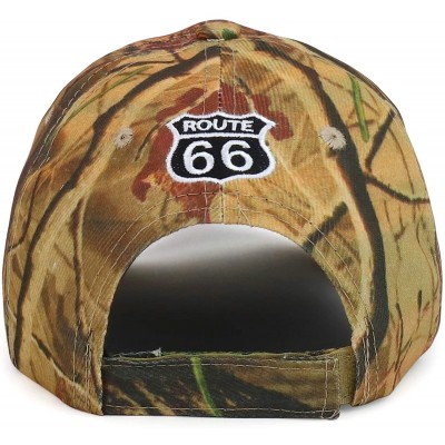 Baseball Caps Route 66 Angel Wings Embroidered Structured Baseball Cap - Hunting Camo - CR18OQAXIQR $9.82