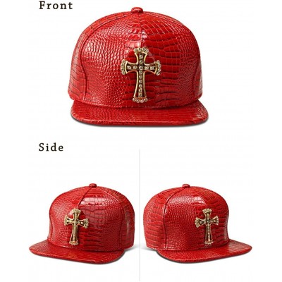 Baseball Caps Hip Hop Hat-Diamond Cross Crocodile Adjustable Snapback Hat Flat-Brimmed Hat Baseball Caps Rock Cap for Men Wom...