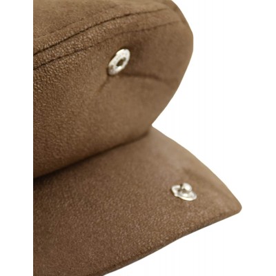 Newsboy Caps Premium Men's Wool Newsboy Cap SnapBrim Thick Winter Ivy Flat Stylish Hat - 2371-brown Faux Suede - CK18Y8KKWUZ ...