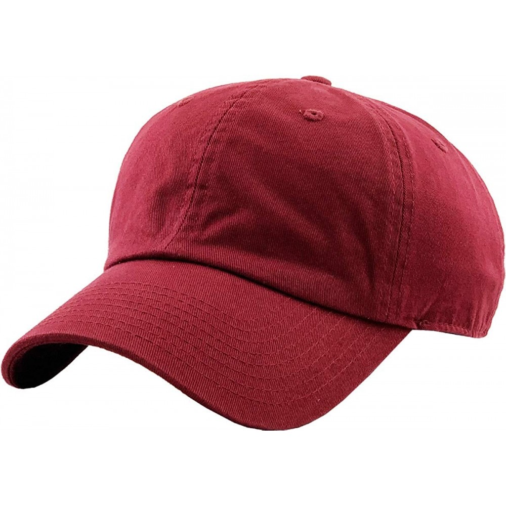 Baseball Caps Dad Hat Adjustable Plain Cotton Cap Polo Style Low Profile Baseball Caps Unstructured - Burgundy - C012FOW5NN9 ...