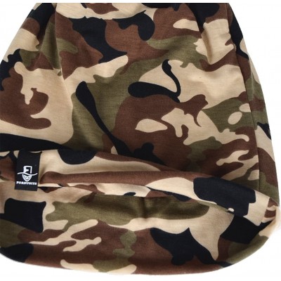 Skullies & Beanies Men Slouch Hollow Beanie Thin Summer Cap Skullcap - Camo Green - C5182GC227Y $12.92