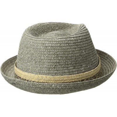 Fedoras Men's Pelly Braided Fedora Trilby Hat - Gray - C4186C4LMES $58.99