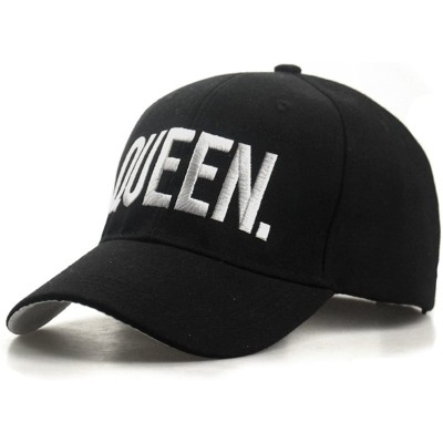 Baseball Caps King Queen Hats Matching Snapbacks Hip Hop Hats Couples Snapback Caps Adjustable - Black - CZ18DKGMQIQ $12.83