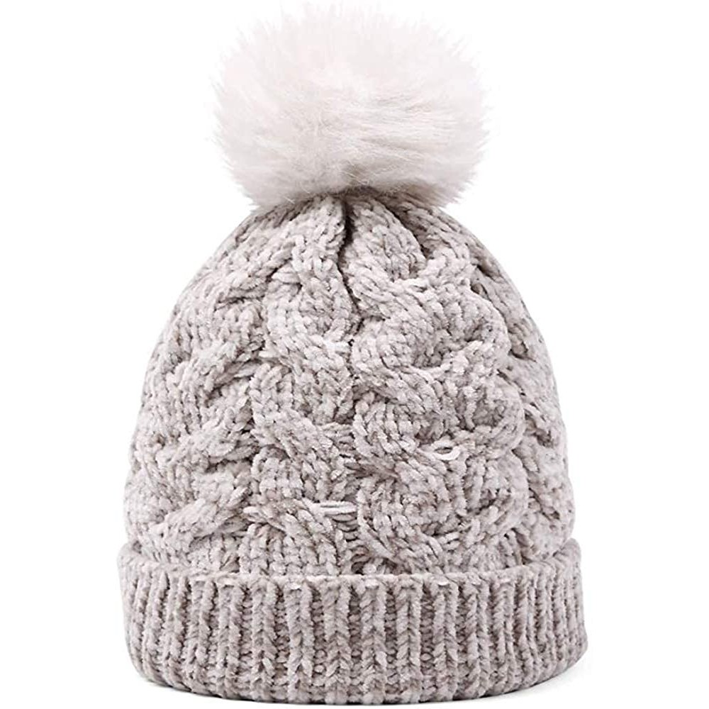 Skullies & Beanies Womens Winter Hats- Knit Hats for Women Winter- Slouchy Beanie Women Knit Hats Skull Caps - Lvory White - ...