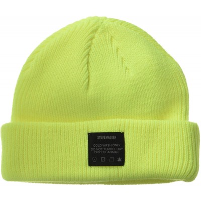 Skullies & Beanies Men's Heather Classic Beanie - Neon Yellow - CJ18TL6463U $16.94