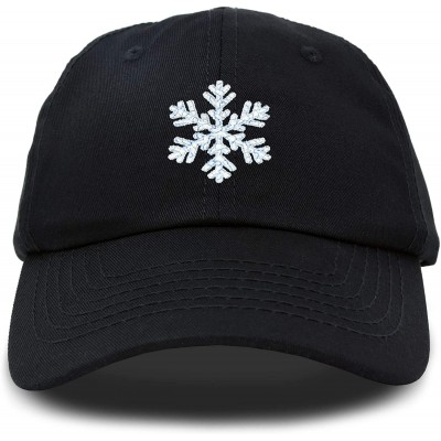Baseball Caps ICY Snowflake Hat Womens Baseball Cap - Black - C218ZQ5SMU5 $30.12