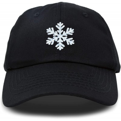 Baseball Caps ICY Snowflake Hat Womens Baseball Cap - Black - C218ZQ5SMU5 $11.74